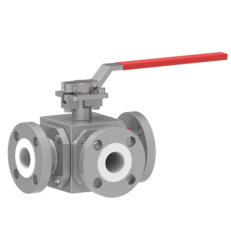 PTFE нь гурван талын бөмбөг хавхлагыг бүрсэн